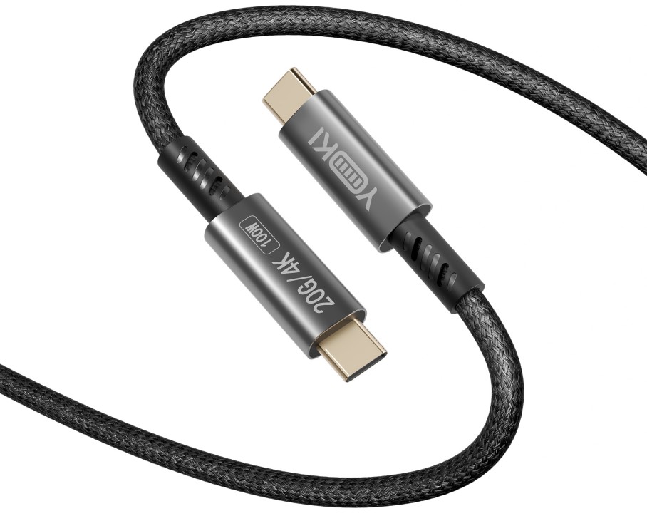 Кабель YOKI POWER PRO Type-C to Type-C 100W 2m Black (PO73)